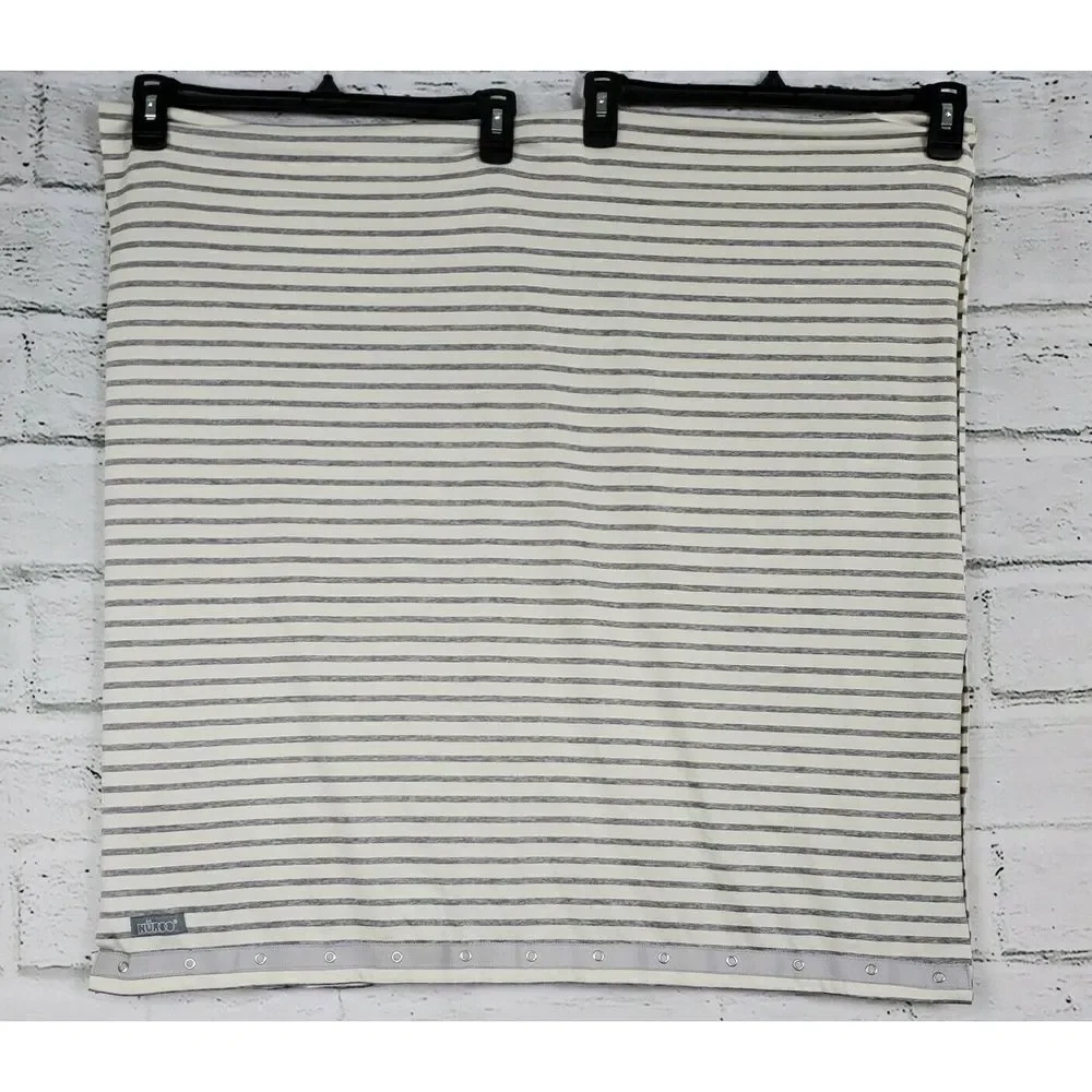 Nuroo Gray White Gray striped Multi Use Breastfeeding Scarf